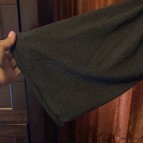 Studio M by Max Studio silk-cotton blend bell sleeve grey square neck dress. NWT - Picture 4 of 9